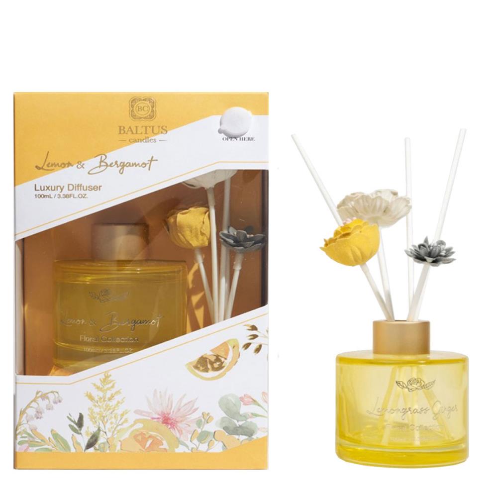 Baltus Lemon & Bergamot Faux Flowers Reed Diffuser - 300ml £21.59